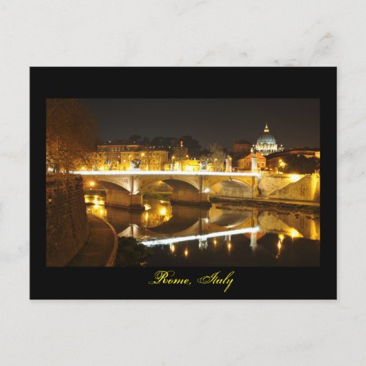 Rom, Italien in der Nacht Postkarte (Vorderseite)