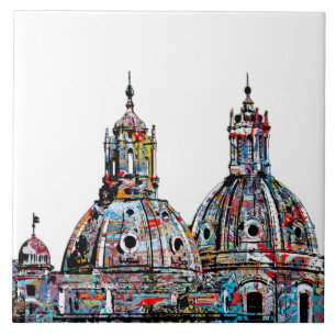 Rom, Italien in Graffiti Fliese