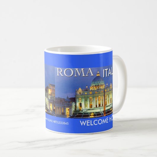 ROM ITALIEN KAFFEETASSE (VorderseiteRechts)