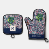 Rom - Italien Karte Ofenhandschuh & Topflappen-Set (Vorderseite)