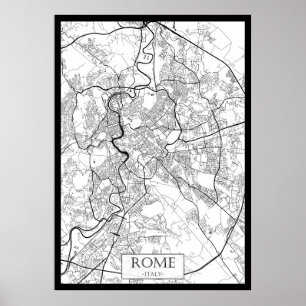 Rom Italien Karte Poster