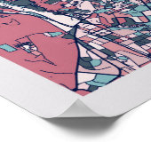 Rom - Italien Karte Poster (Ecke)