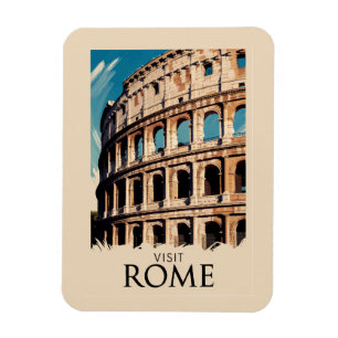 Rom Italien Kolloseum Illustration Reisen Kunst Magnet