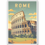 Rom Italien Kolloseum Vintage Aufkleber<br><div class="desc">Rom Kolosseum Vektorgrafik Design. Rom liegt im zentralen Teil der italienischen Halbinsel,  in Latium,  am Western des Tiber.</div>