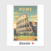 Rom Italien Kolloseum Vintage Aufkleber (Blatt)