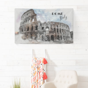 Rom Italien Kolloseum Vintage Banner