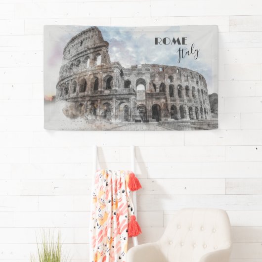 Rom Italien Kolloseum Vintage Banner (Insitu)