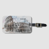 Rom Italien Kolloseum Vintage Gepäckanhänger (Vorderseite (Horizontal))