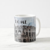 Rom Italien Kolloseum Vintage Kaffeetasse (VorderseiteRechts)
