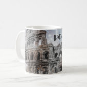 Rom Italien Kolloseum Vintage Kaffeetasse (Vorderseite Links)