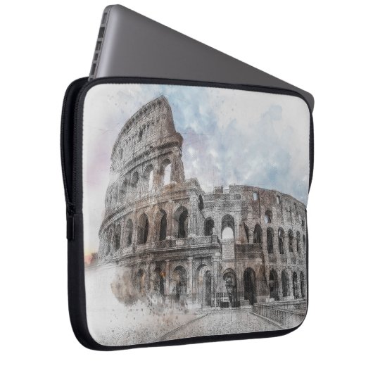 Rom Italien Kolloseum Vintage Laptopschutzhülle (Vorne Rechts)