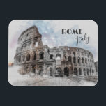 Rom Italien Kolloseum Vintage Magnet<br><div class="desc">Kolosseum Watercolor Rom Italien</div>