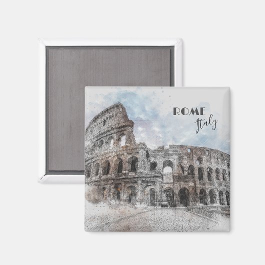 Rom Italien Kolloseum Vintage Magnet (Vorderseite/Rückseite)