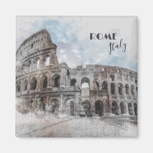 Rom Italien Kolloseum Vintage Magnet (Vorne)