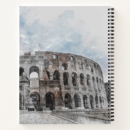 Rom Italien Kolloseum Vintage Notizblock (Rückseite)