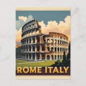 Rom Italien Kolloseum Vintage Postkarte (Vorderseite)