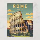 Rom Italien Kolloseum Vintage Postkarte (Vorderseite)
