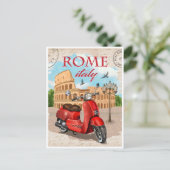 Rom Italien Kolloseum Vintage Stadt Postkarte (Stehend Vorderseite)