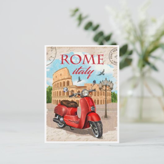 Rom Italien Kolloseum Vintage Stadt Postkarte (Stehend Vorderseite)