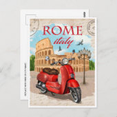 Rom Italien Kolloseum Vintage Stadt Postkarte (Vorne/Hinten)