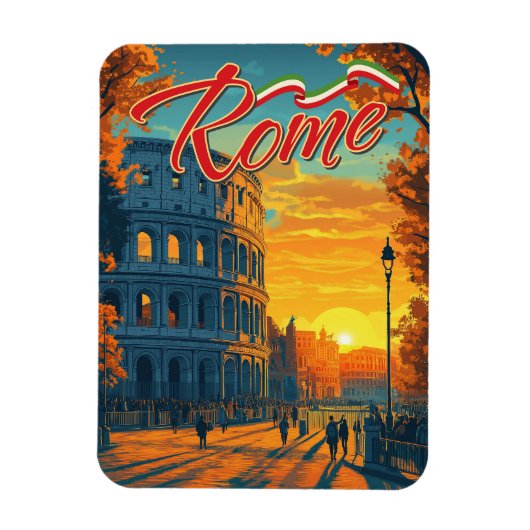 Rom, Italien: Kolosseum Adventure Travel Magnet (Vertikal)