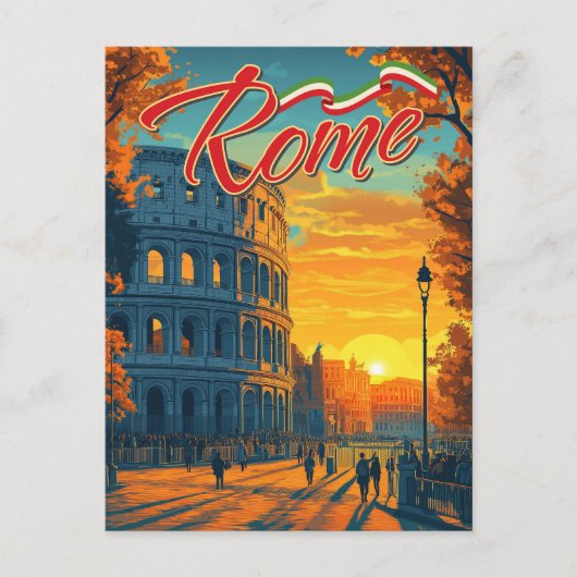 Rom, Italien: Kolosseum Adventure Travel Postkarte (Vorderseite)