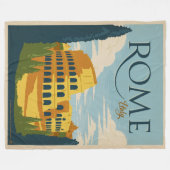 Rom, Italien Kolosseum Fleecedecke (Vorderseite (Horizontal))