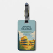 Rom, Italien Kolosseum Gepäckanhänger (Rückseite vertikal)