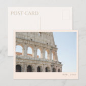 Rom Italien Kolosseum Italienische Postkarte (Vorne/Hinten)