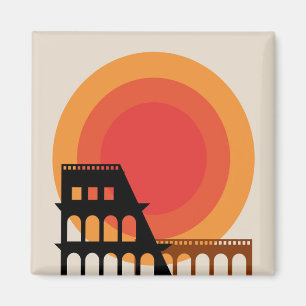 Rom, Italien Kolosseum Postkarte Unbearbeitet Vint Magnet