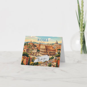 Rom Italien Kolosseum Reise Kunst Vintage Dankeskarte