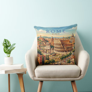 Rom Italien Kolosseum Reise Kunst Vintage Kissen