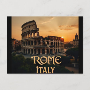 Rom Italien Kolosseum Reise Kunst Vintage Postkarte