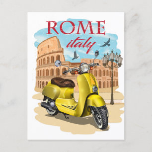 Rom Italien Kolosseum Reise Kunst Vintage Stadt Postkarte