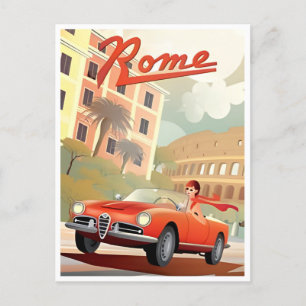 Rom Italien Kolosseum Reise Kunst Vintage Stadt Postkarte