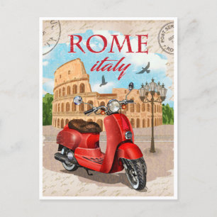 Rom Italien Kolosseum Reise Kunst Vintage Stadt Postkarte