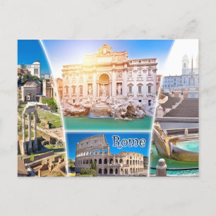 Rom Italien Kolosseum Reise Kunst Vintage Stadt Postkarte