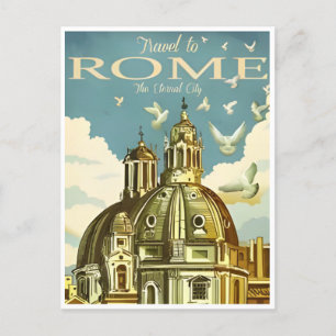 Rom Italien Kolosseum Reise Kunst Vintage Stadt Postkarte