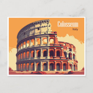 Rom Italien Kolosseum Reise Kunst Vintage Stadt Postkarte