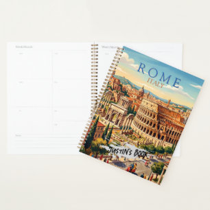 Rom Italien Kolosseum Reise Vintage Personalisie Planer