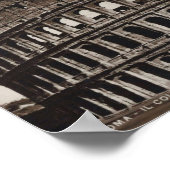 Rom, Italien, Kolosseum, Vintag Poster (Ecke)