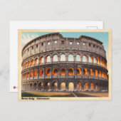 Rom Italien Kolosseum Vintag Postkarte (Vorne/Hinten)