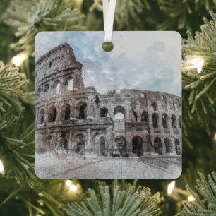 Rom Italien Kolosseum Vintage Metallornament Itali Ornament Aus Metall