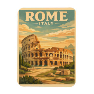 Rom Italien Kolosseum Vintage Reise Postkarte Magnet