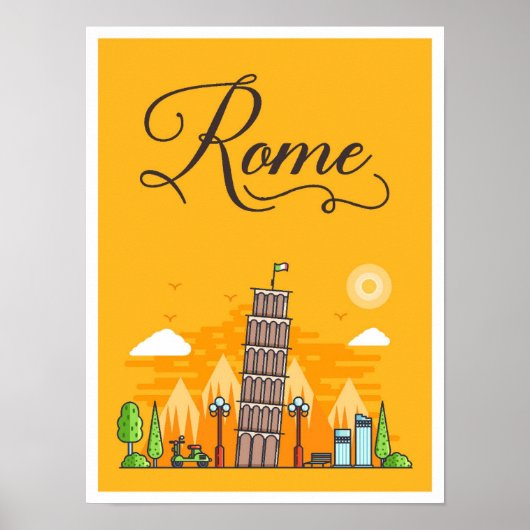 Rom Italien Kunstreise Illustration Poster (Vorne)