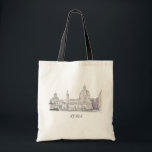 Rom-Italien-Kuppel und Obelisk-Architektur Zeichne Tragetasche<br><div class="desc">Mit dieser vielseitigen,  trendigen und langlebigen Tasche mit einem zauberhaften Aquarellstift und Tinte,  die das romantische Rom zeichne,  können Sie Ihre Sachen stilvoll Tasche! Eine perfekte Erinnerung für Ihre Abenteuer in der Ewigen Stadt! Original-Kunstwerk. Copyright Leah Wiedemer</div>