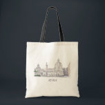 Rom-Italien-Kuppel und Obelisk-Architektur Zeichne Tragetasche<br><div class="desc">Mit dieser vielseitigen,  trendigen und langlebigen Tasche mit einem zauberhaften Aquarellstift und Tinte,  die das romantische Rom zeichne,  können Sie Ihre Sachen stilvoll Tasche! Eine perfekte Erinnerung für Ihre Abenteuer in der Ewigen Stadt! Original-Kunstwerk. Copyright Leah Wiedemer</div>