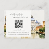 Rom Italien Landschaft Hochzeit QR Code UAWG Begleitkarte (Vorderseite)