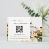 Rom Italien Landschaft Hochzeit QR Code UAWG Begleitkarte (Stehend Vorderseite)
