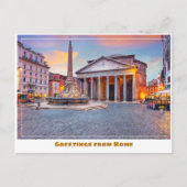 Rom Italien mit dem Pantheon Postkarte (Vorderseite)